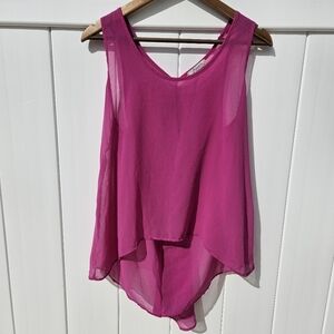 Freebird Fuchsia Sleeveless Tank Top